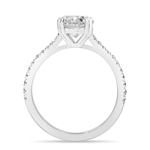 Ivy 3.55 ct Lab Grown Round Cut Classic 6 Prong Diamond Engagement Ring