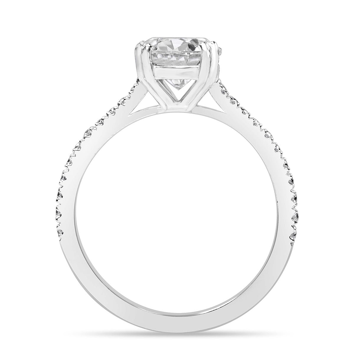 Ivy 3.55 ct Lab Grown Round Cut Classic 6 Prong Diamond Engagement Ring