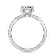 Cora 2.25 ct Lab Grown Round Cut Classic Pave Diamond Engagement Ring