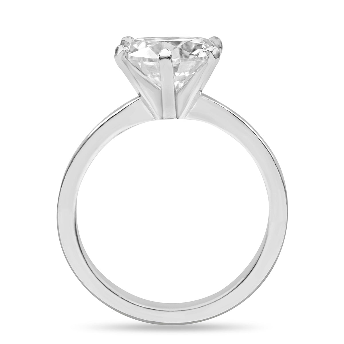 Cora 2 ct Lab Grown Round Cut Classic 6 Prong Diamond Engagement Ring