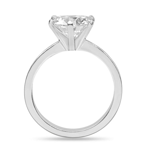 Cora 2 ct Lab Grown Round Cut Classic 6 Prong Diamond Engagement Ring