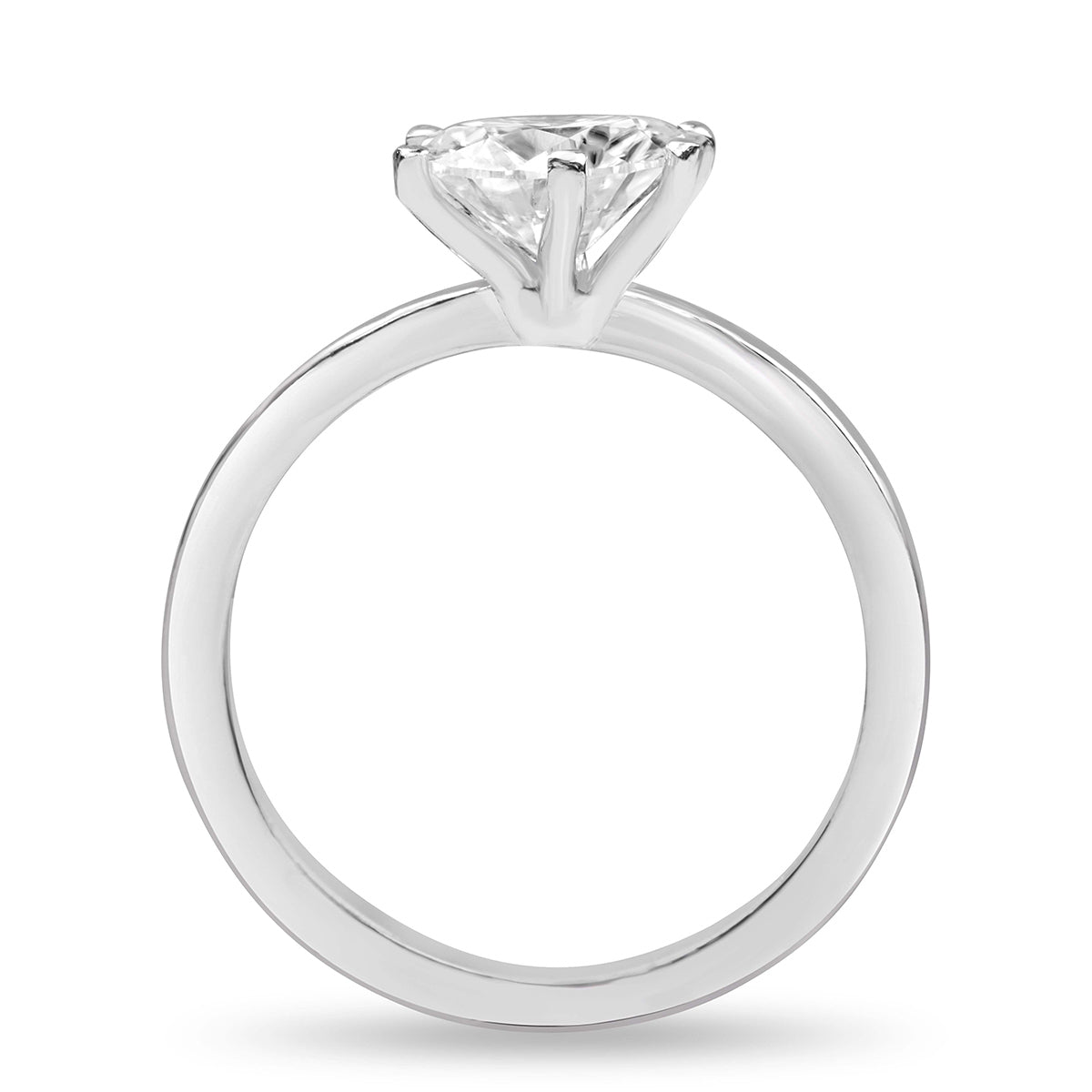 Hazel 3 ct Lab Grown Round Cut Classic 6 prong Diamond Engagement Ring