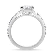 Matilda 2.73 ct Lab Grown Round Cut Pave 4 prong Diamond Engagement Ring