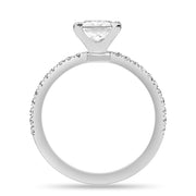 Beatrice 2.1 ct Lab Grown Princess Cut Pave Cathedral Diamond Engagement Ring