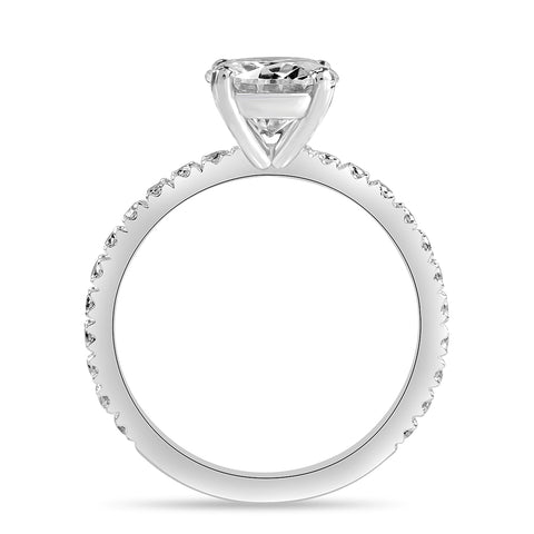 Sophia 1.7 ct Lab Grown Round Cut Classic Pave Diamond Engagement Ring