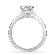 Zara 2.39 ct Lab Grown Round Cut Pave 4 Prong Diamond Engagement Ring