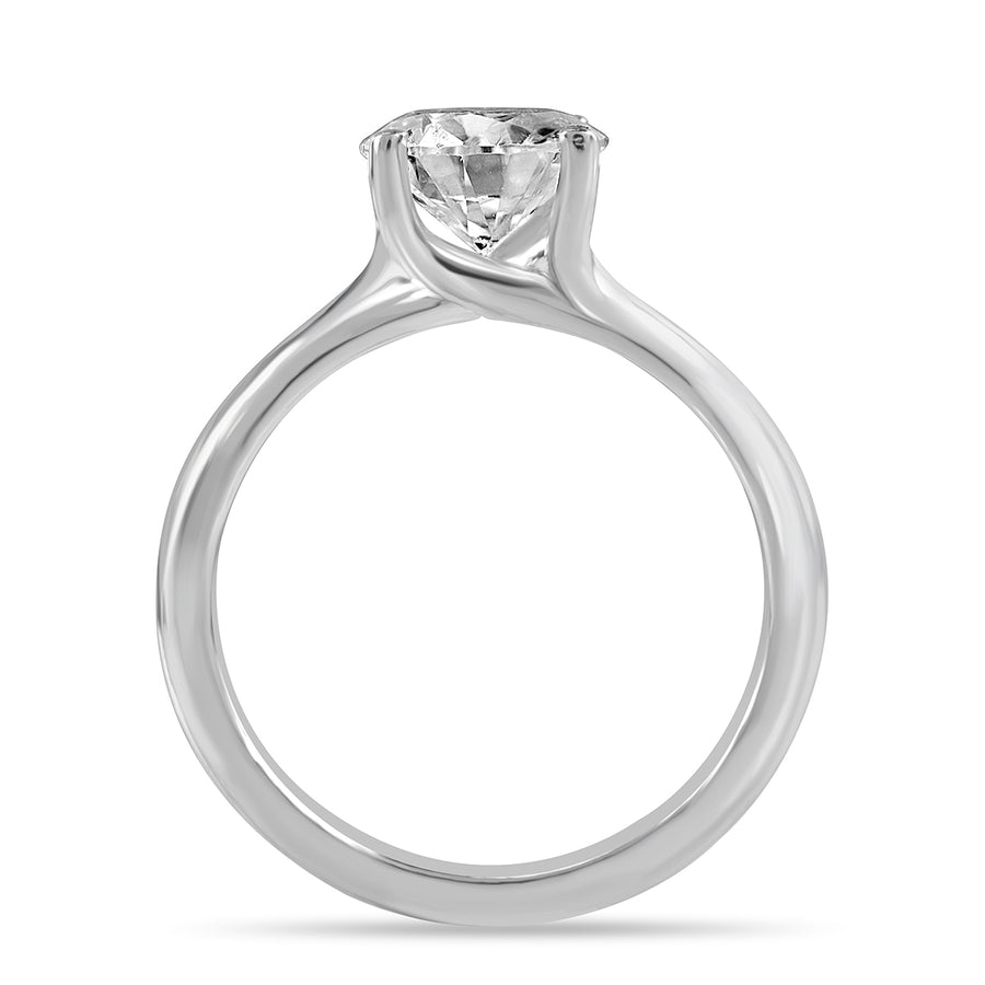 Isabella 3 ct Lab Grown Round Cut Classic 4 Prong Diamond Engagement Ring