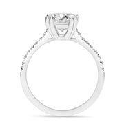 Elena 1.4 ct Lab Grown Round Cut Double Claw Pave Diamond Engagement Ring
