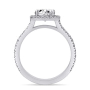 Serena 3.24 ct Lab Grown Round Cut Halo Double Row Diamond Engagement Ring