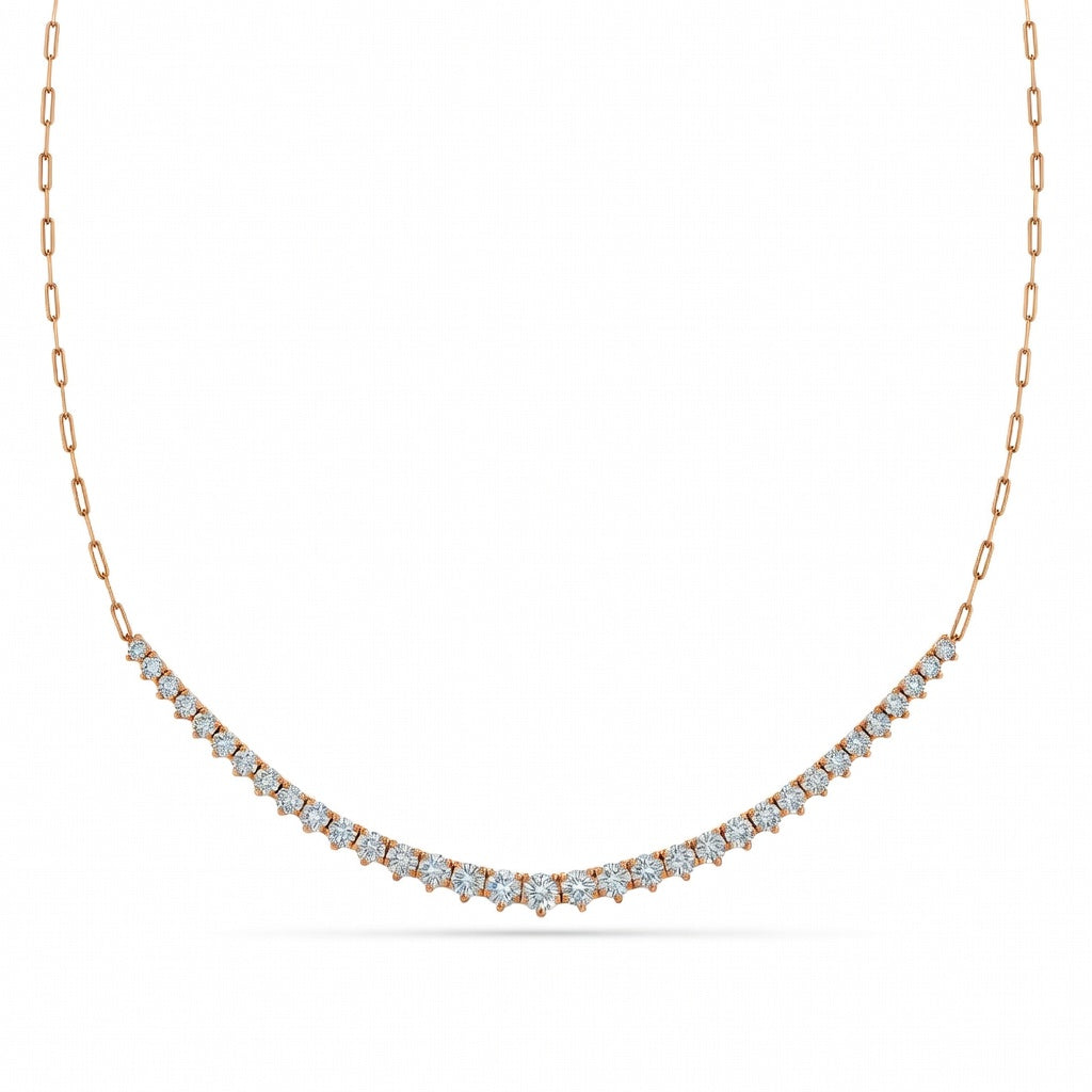 2.25 Ct Round Cut Diamond Chain Necklace VS1 D-F White Gold 14k