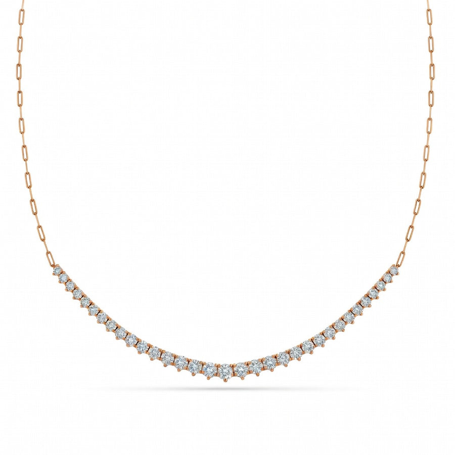 2.25 Ct Round Cut Diamond Chain Necklace VS1 D-F White Gold 14k