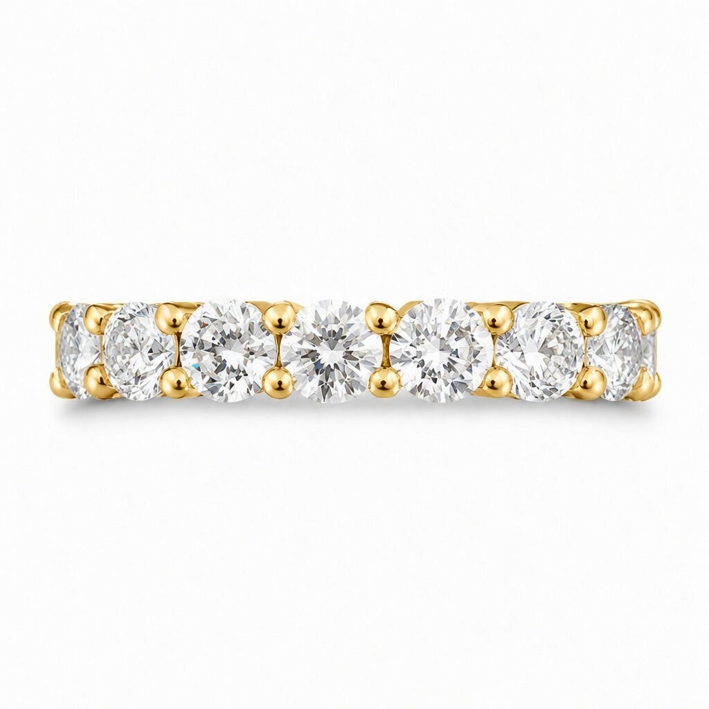3.54 CT Lab-Grown Diamond Eternity Band in 14K White Gold (D–F / VS1–VS2)