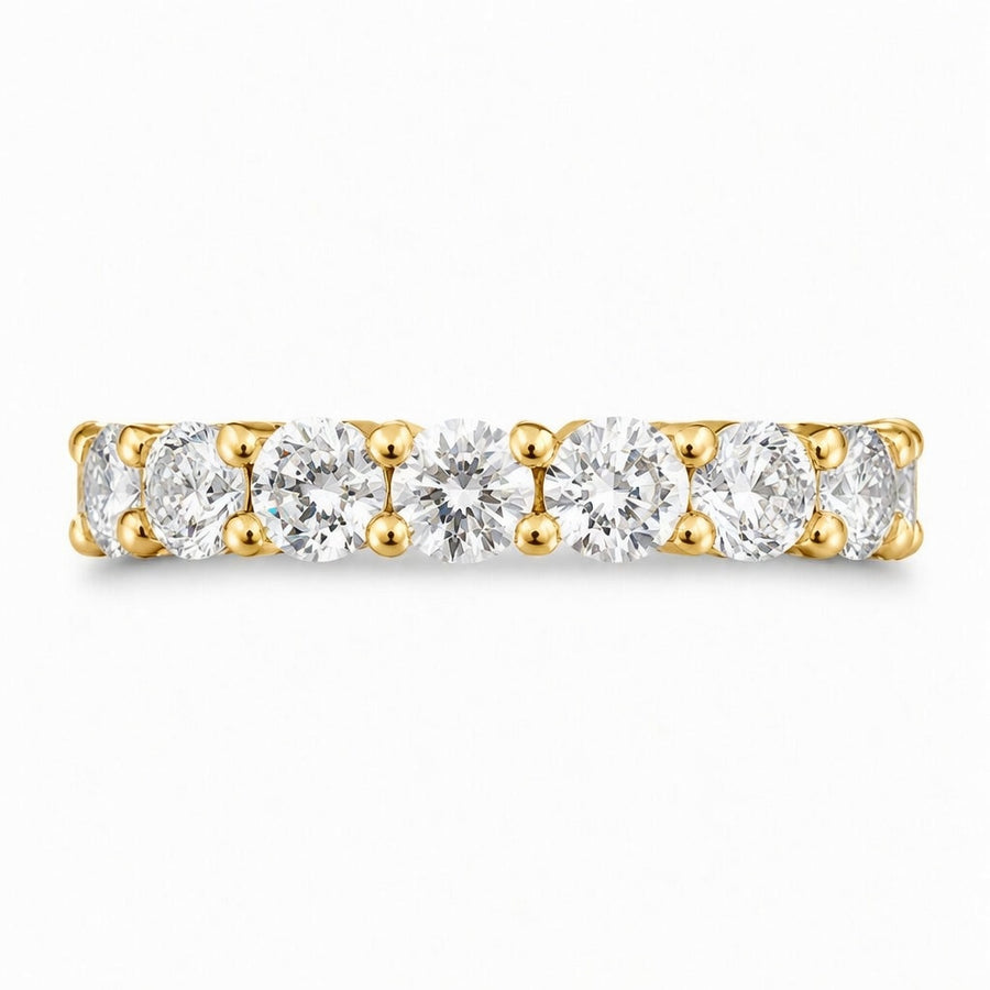 3.54 CT Lab-Grown Diamond Eternity Band in 14K White Gold (D–F / VS1–VS2)
