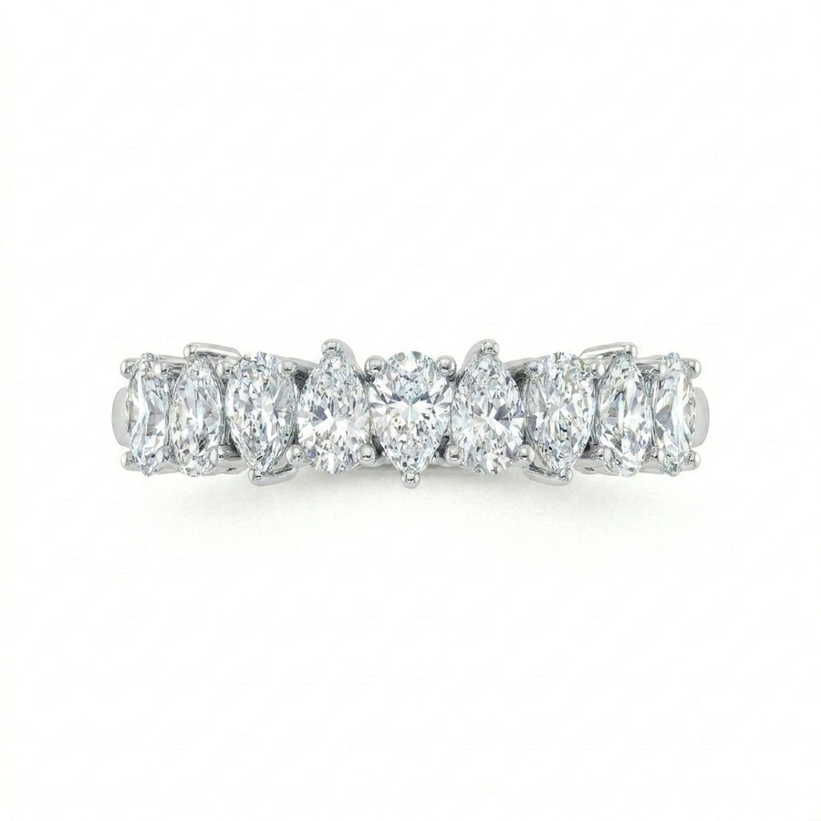 1.00 CT Lab-Grown Diamond Stackable Ring in 14K White Gold (D–F / VS1–VS2)