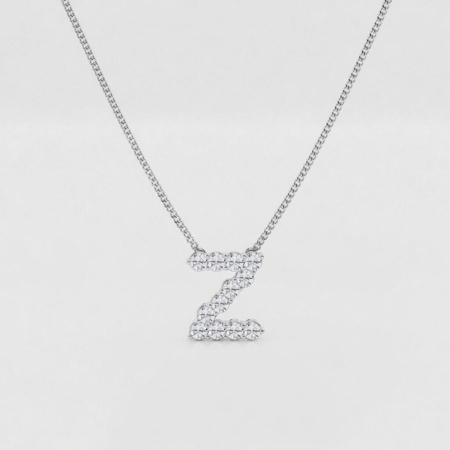 0.40 CTW Round Lab-Grown Diamond Initial “Z” Personalized Pendant (D–F / VS1–VS2, IGI Certified)