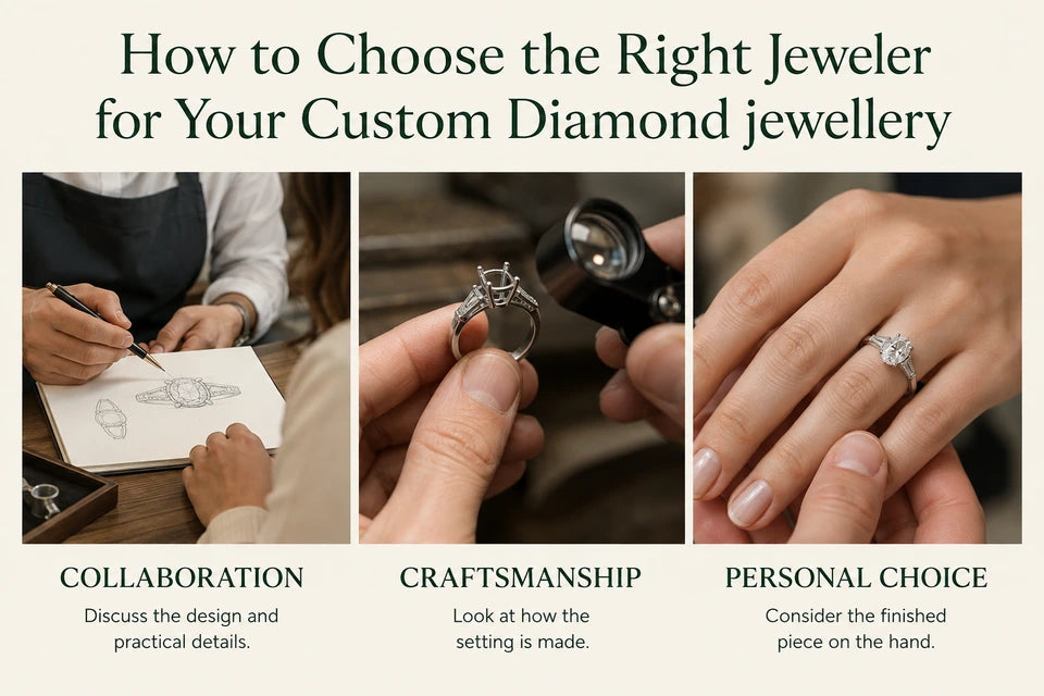 How to Choose the Right Jeweler for Your Custom Diamond jewellery: Discuss the design and practical details. Look at how the setting is made.
