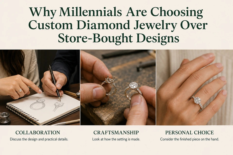Why Millennials Are Choosing Custom Diamond Jewelry Over Store-Bought Designs: Discuss the design and practical details. Look at how the setting is made.