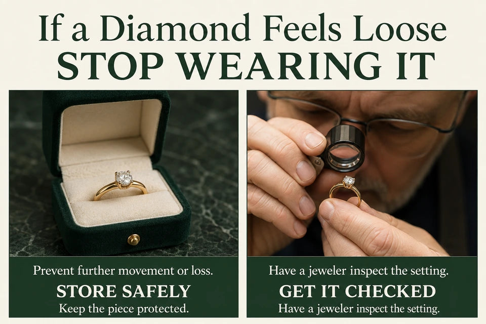 What to Do If Your Lab-grown Diamond Becomes Loose in Its Setting Guide for Lab-grown Jewelry Buyers: Prevent further movement or loss. Keep the piece protected.