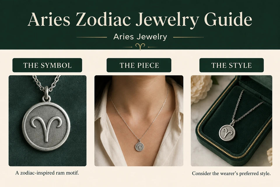 Aries Zodiac Jewelry Guide: A zodiac-inspired ram motif. Consider the wearer’s preferred style.