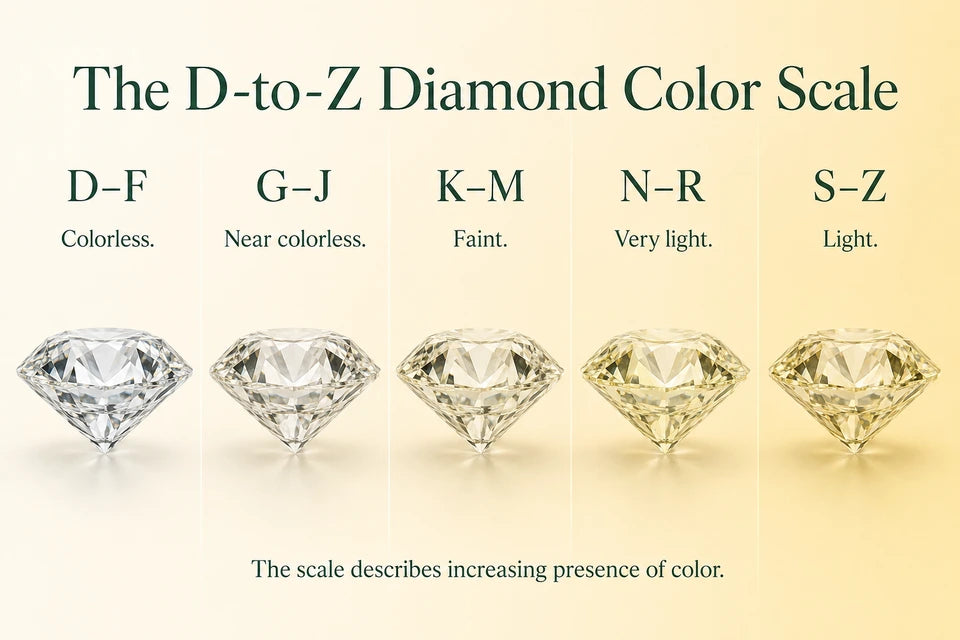 Diamond Color Scale Guide: Colorless. Near colorless.