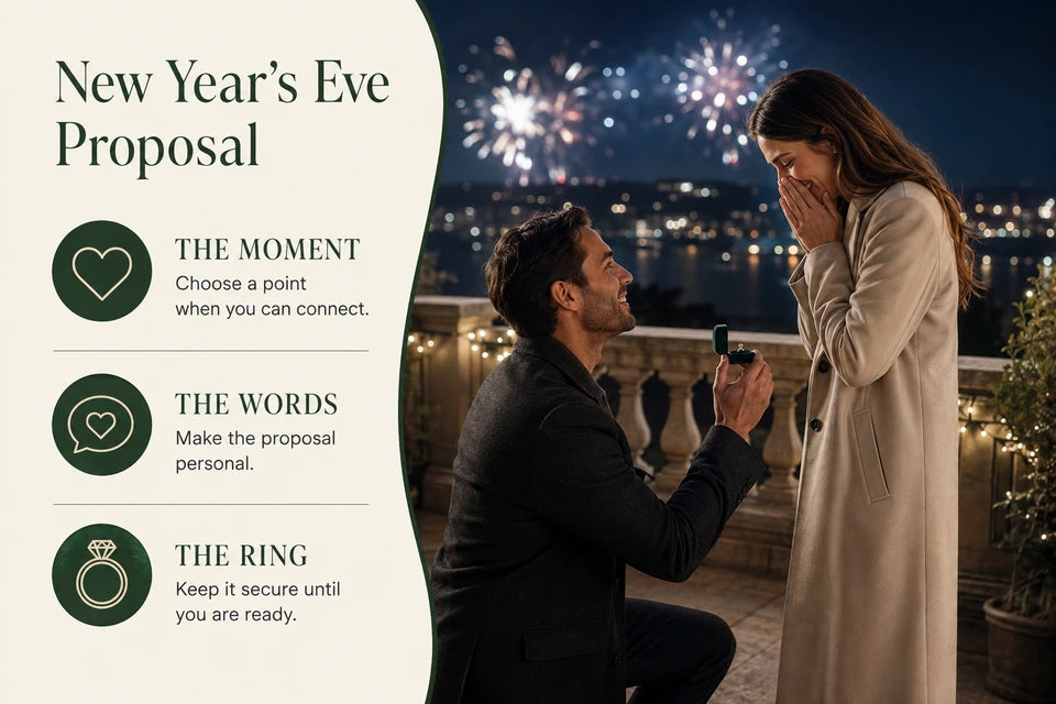 New Year's Eve Proposal Ideas: Choose a point when you can connect. Make the proposal personal.