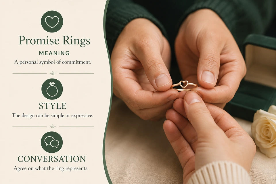 Promise Ring Guide: A personal symbol of commitment. The design can be simple or expressive.