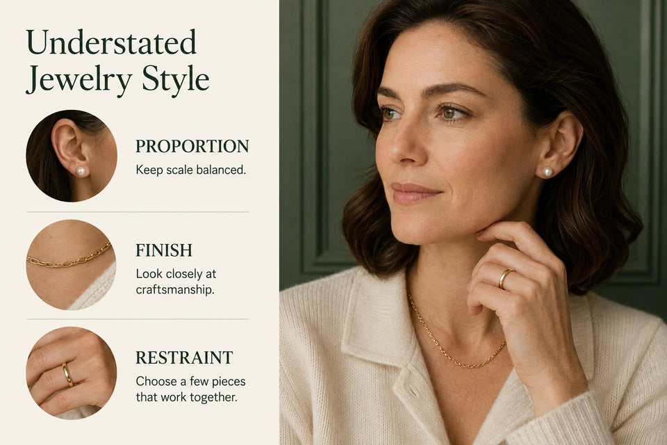 Quiet Luxury: How to Achieve the Old Money Jewelry Aesthetic: Keep scale balanced. Look closely at craftsmanship.