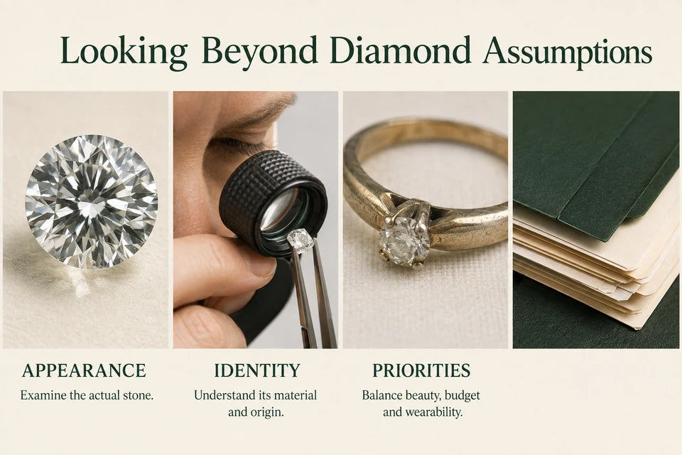Rethink Everything You Know About Diamonds: Examine the actual stone. Understand its material and origin.
