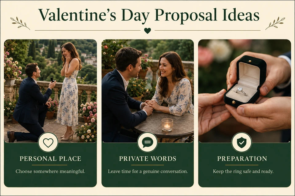 Valentine's Day Proposal Ideas: Choose somewhere meaningful. Leave time for a genuine conversation.