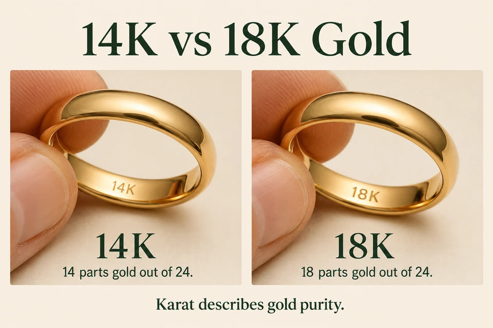 14K vs 18K Gold: 14 parts gold out of 24. 18 parts gold out of 24.