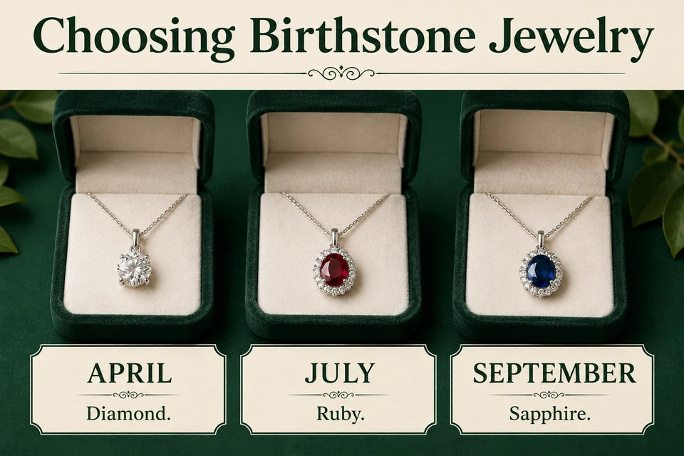 Birthstone Jewelry Guide: Diamond. Ruby.