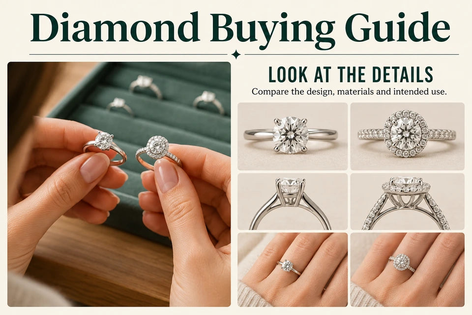 Diamond Buying Guide: Compare the design, materials and intended use.