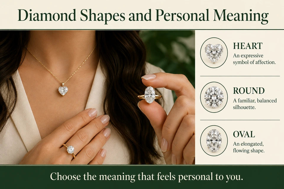 Diamond Shapes and Meanings: An expressive symbol of affection. A familiar, balanced silhouette.