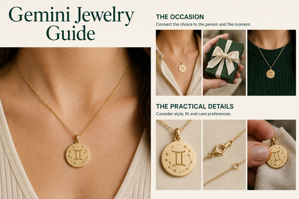 Gemini Jewelry Guide: Connect the choice to the person and the moment. Consider style, fit and care preferences.