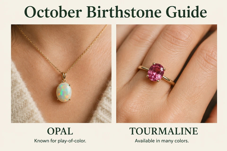 October Birthstone Guide: Known for play-of-color. Available in many colors.