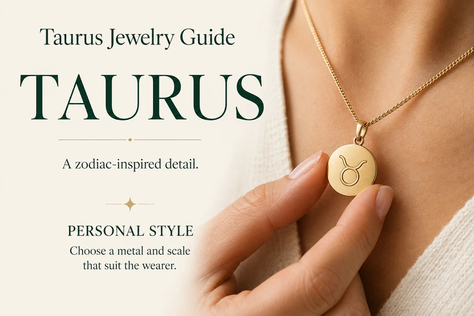 Taurus Jewelry Guide: A zodiac-inspired detail. Choose a metal and scale that suit the wearer.