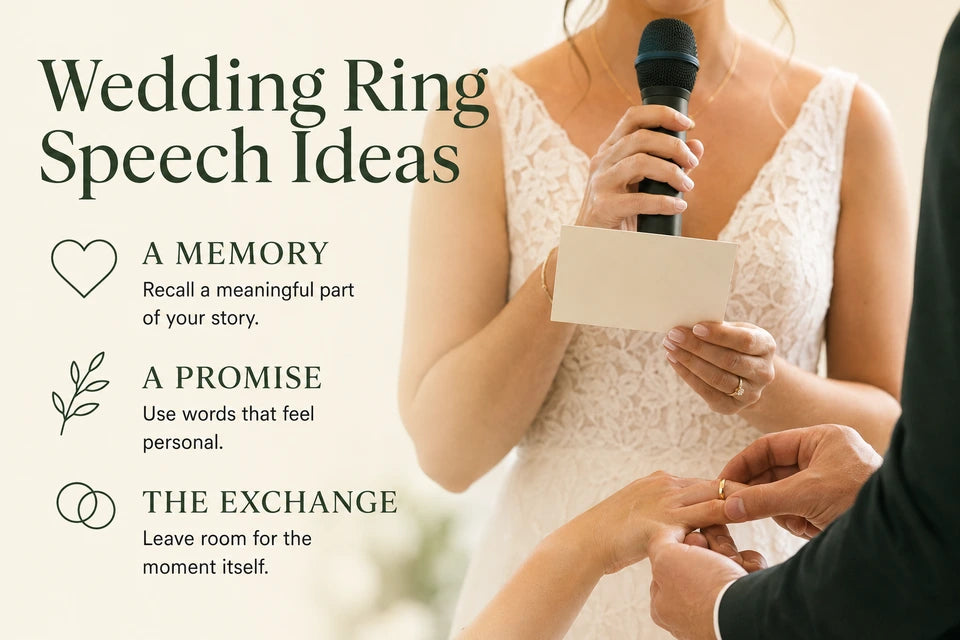 Wedding Ring Speech Ideas: Recall a meaningful part of your story. Use words that feel personal.