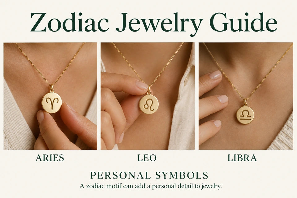 Zodiac Jewelry Guide: A zodiac motif can add a personal detail to jewelry.