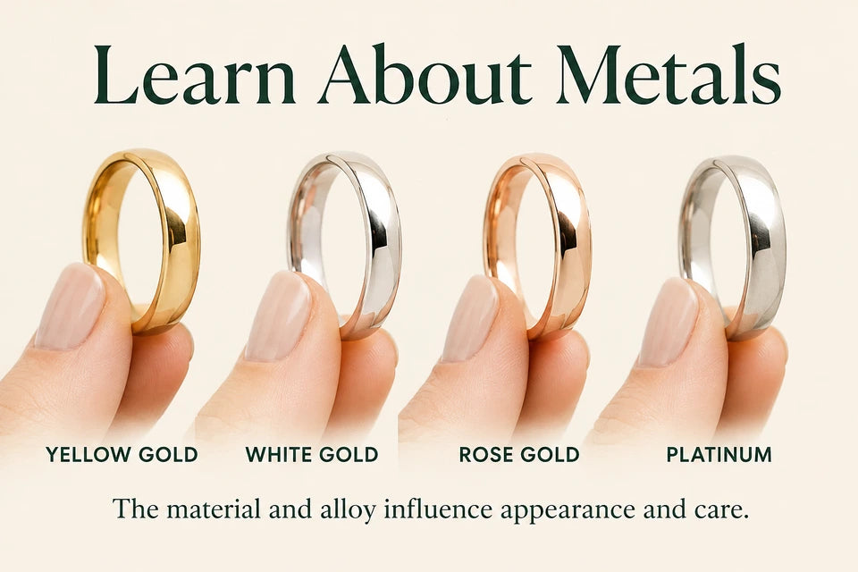 Learn About Metals: The material and alloy influence appearance and care.