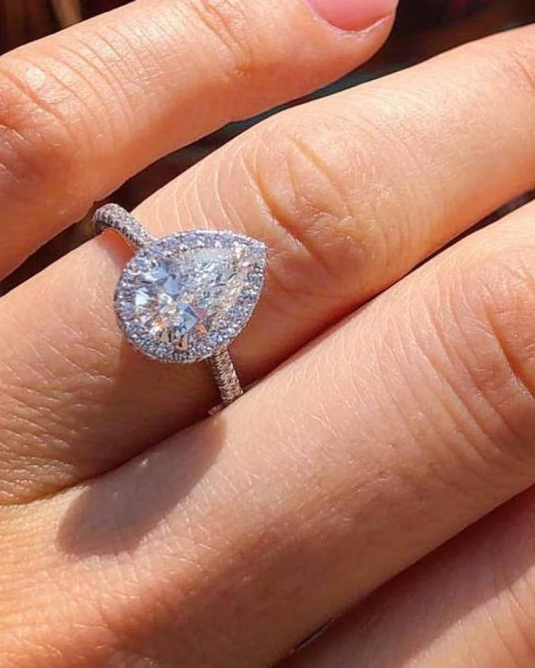 Diamond ring closeup